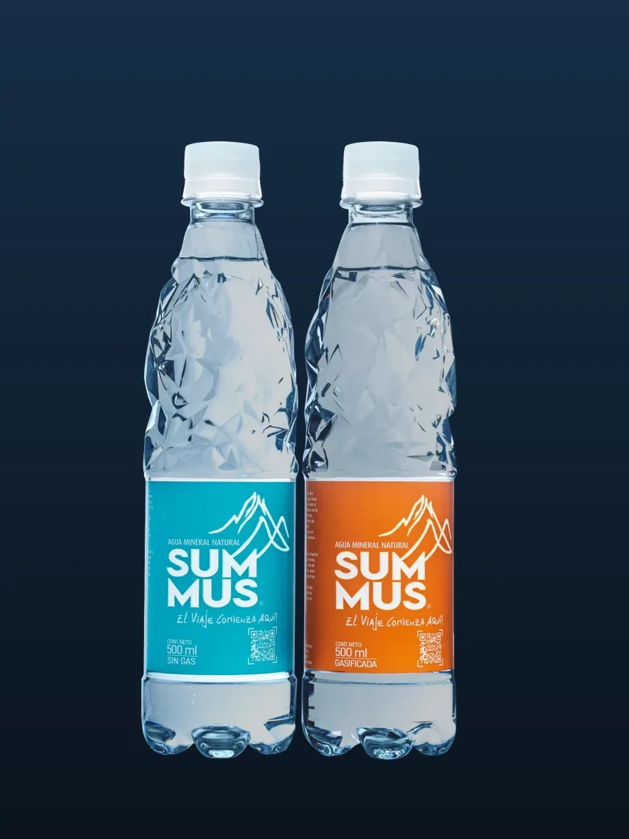 Botellas de agua mineral Summus